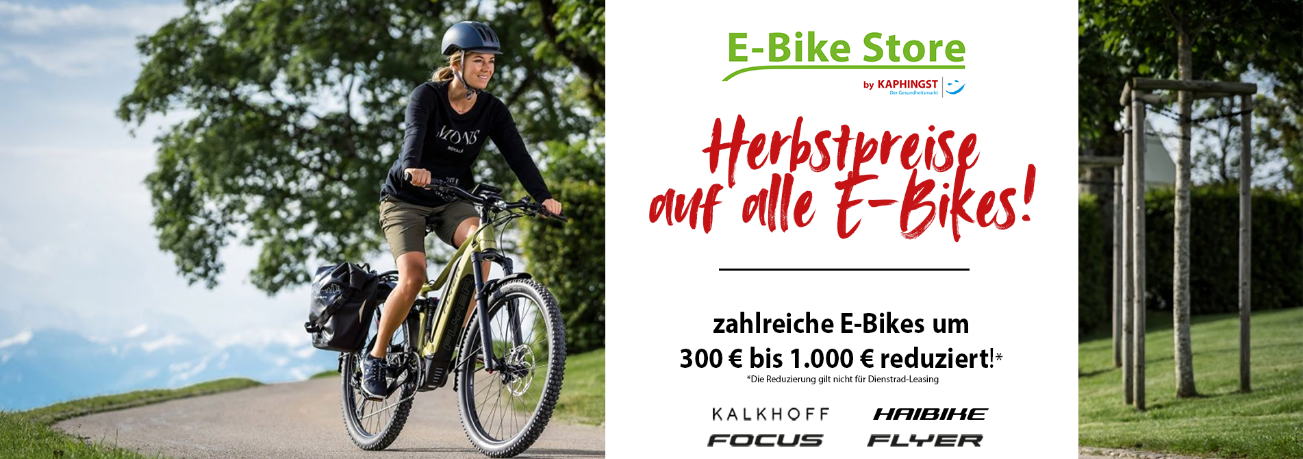 Herbstpreise auf alle E-Bikes: Zahlreiche E-Bikes bis zu 1.000€ reduziert